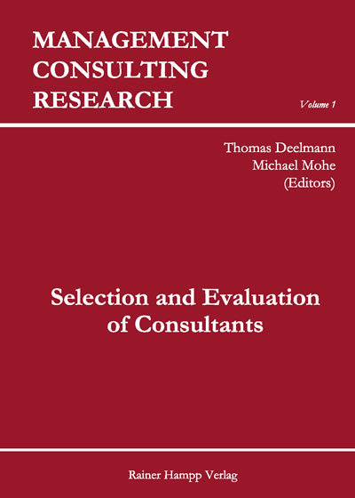 Selection and Evaluation of Consultants