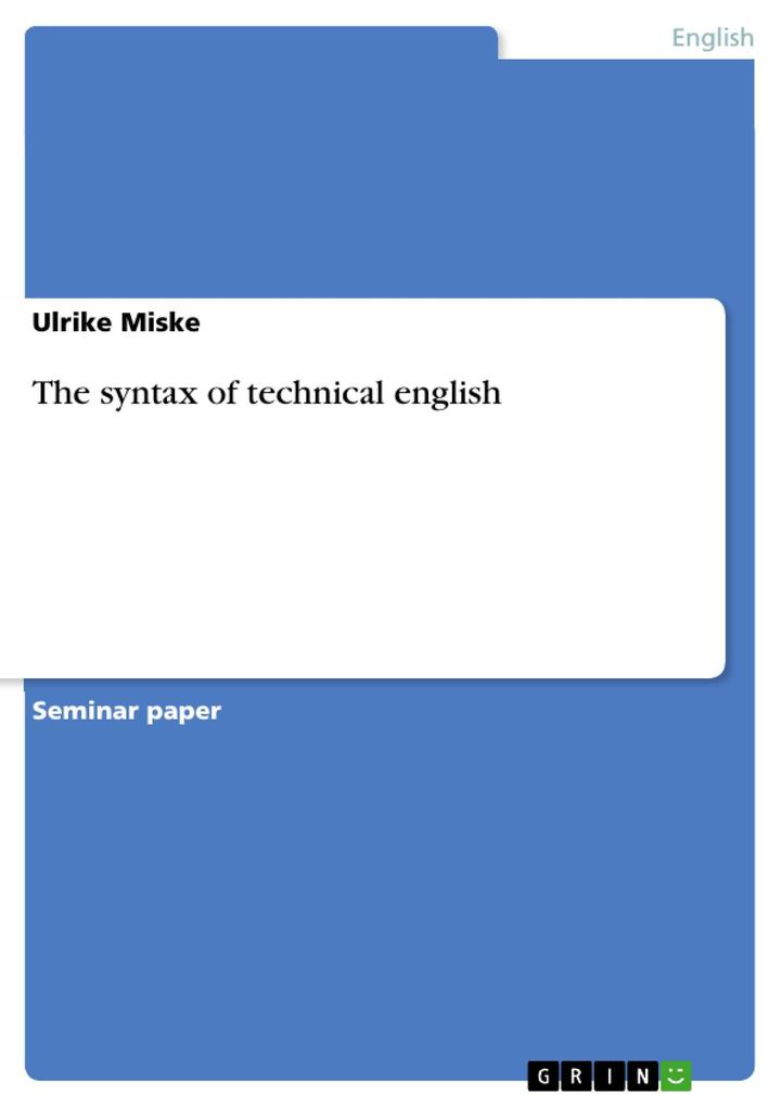 The syntax of technical english