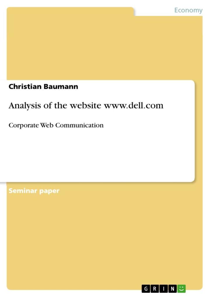 Analysis of the website www.dell.com