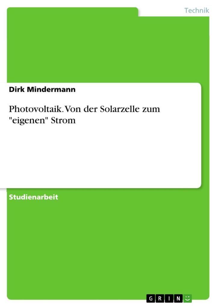 Photovoltaik - Dirk Mindermann