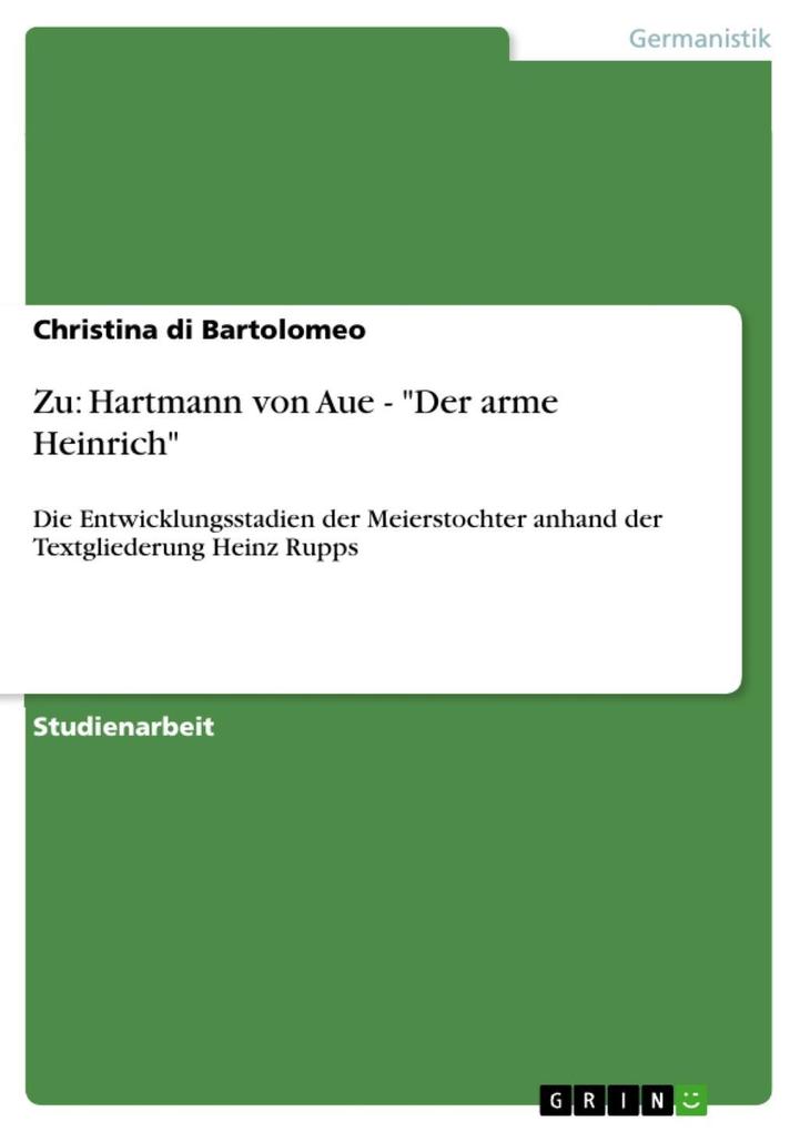 Zu: Hartmann von Aue - Der arme Heinrich