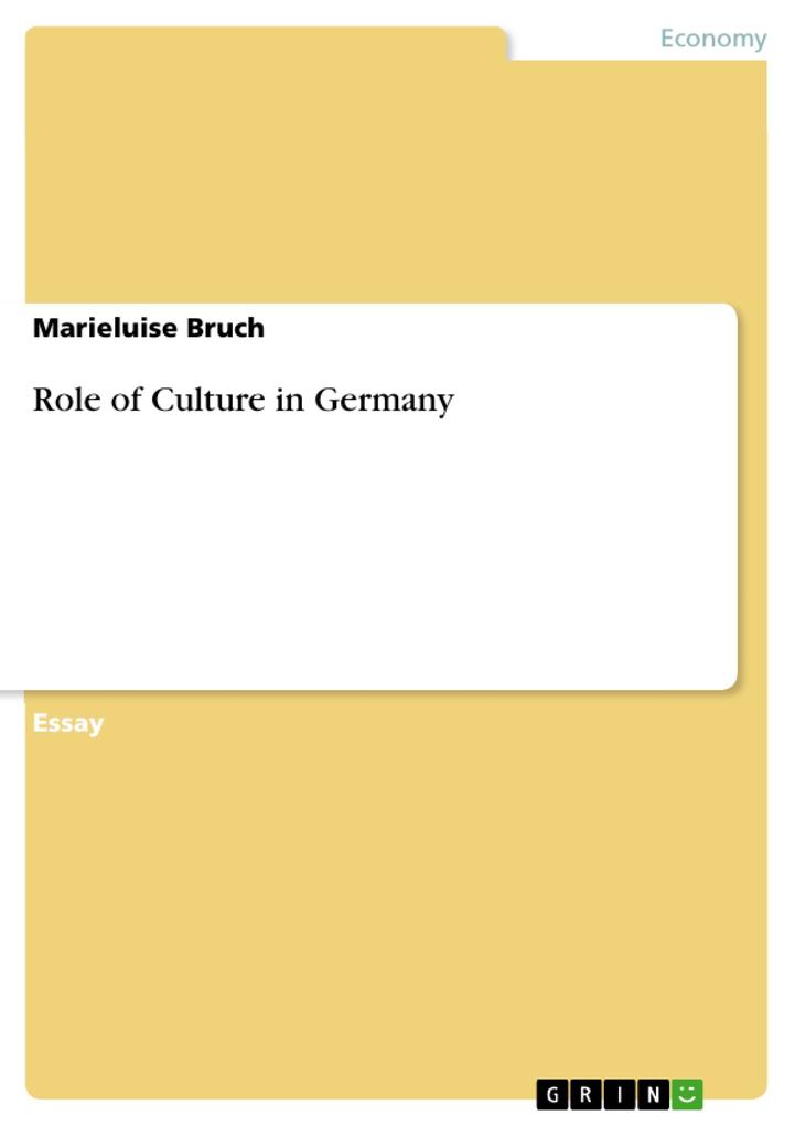 Role of Culture in Germany