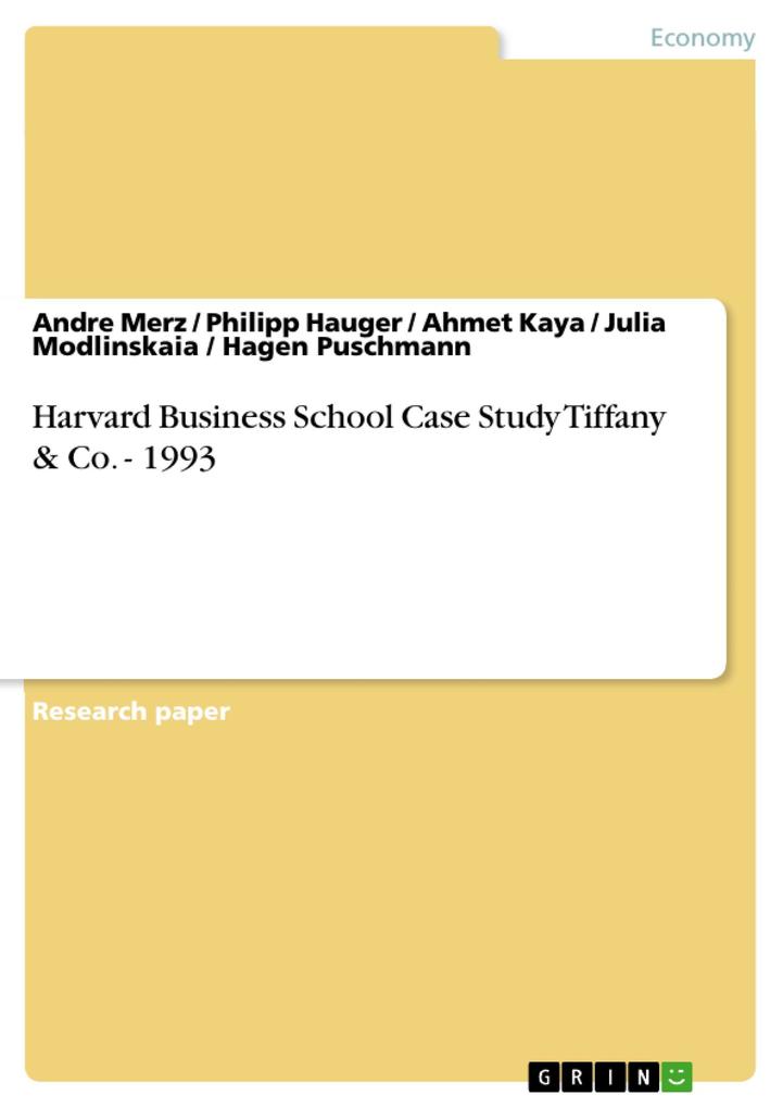 Harvard Business School Case Study Tiffany & Co. - 1993