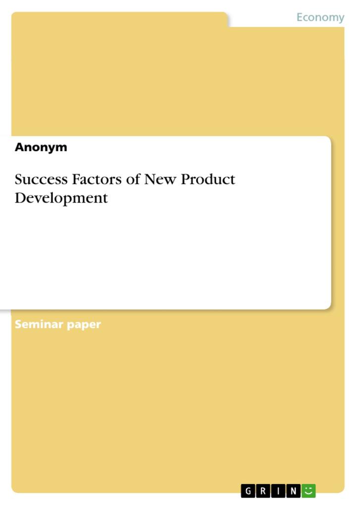 Success Factors of New Product Development