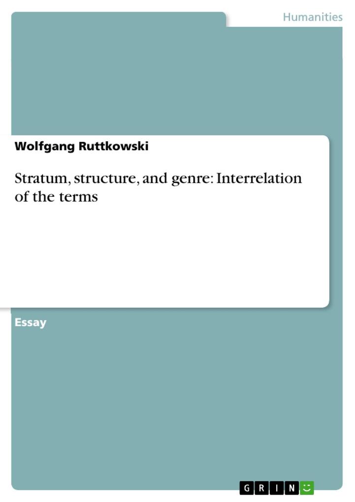 Stratum structure and genre: Interrelation of the terms