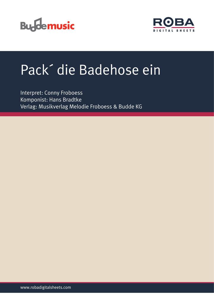 Pack die Badehose ein - Hans Bradtke/ Gerhard Froboess