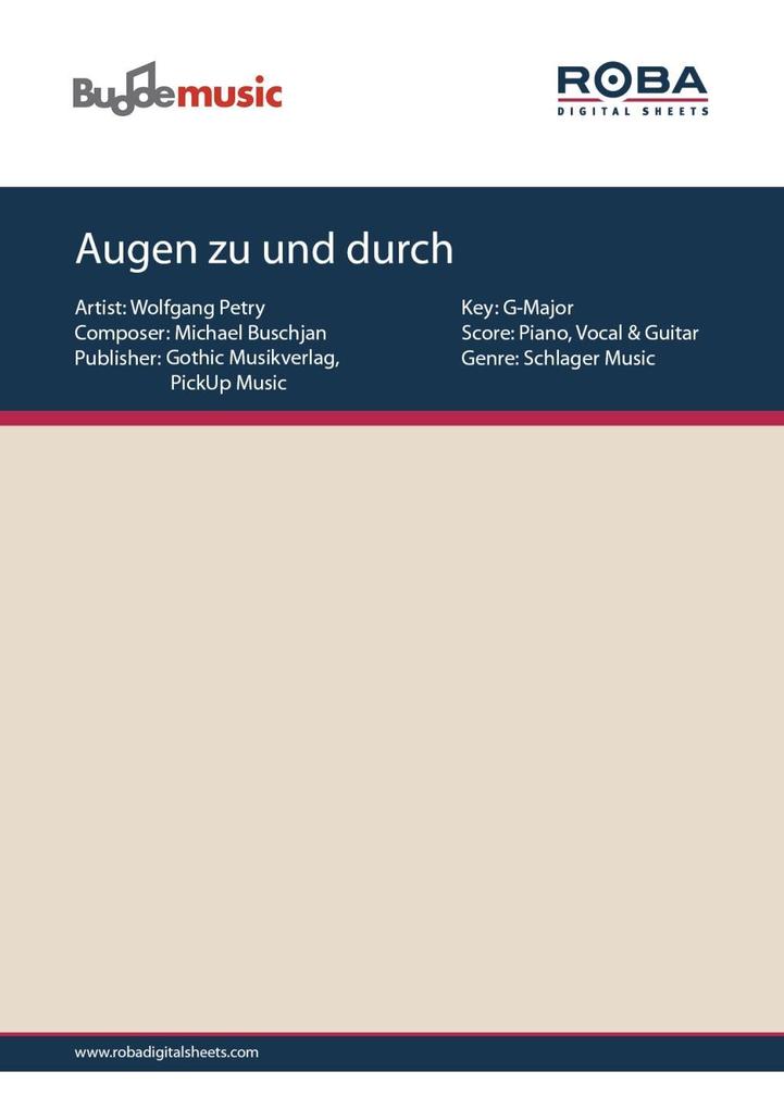 Augen zu und durch - Michael Buschjan/ Jean-Pierre Valance/ Cynthia A. Newman/ Holger Obenaus/ Norbert Zucker