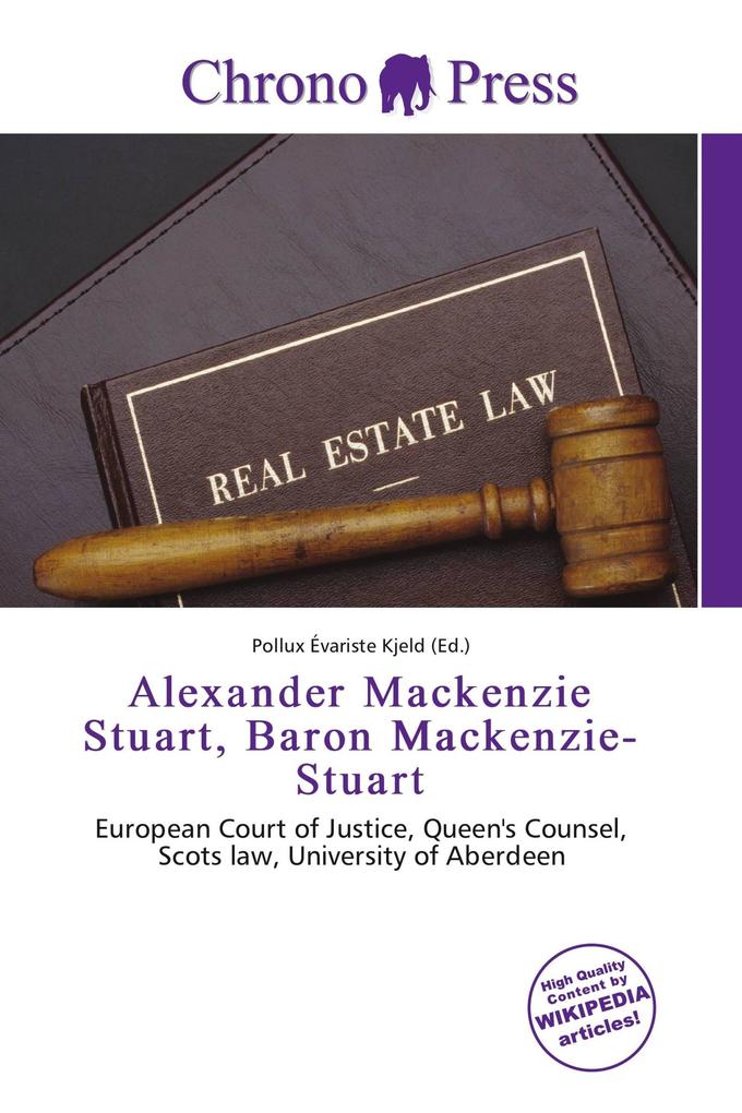 Alexander Mackenzie Stuart Baron Mackenzie-Stuart
