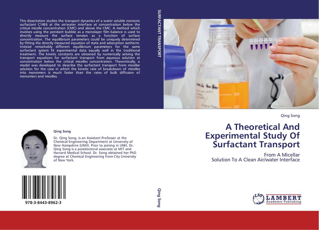 A Theoretical And Experimental Study Of Surfactant Transport