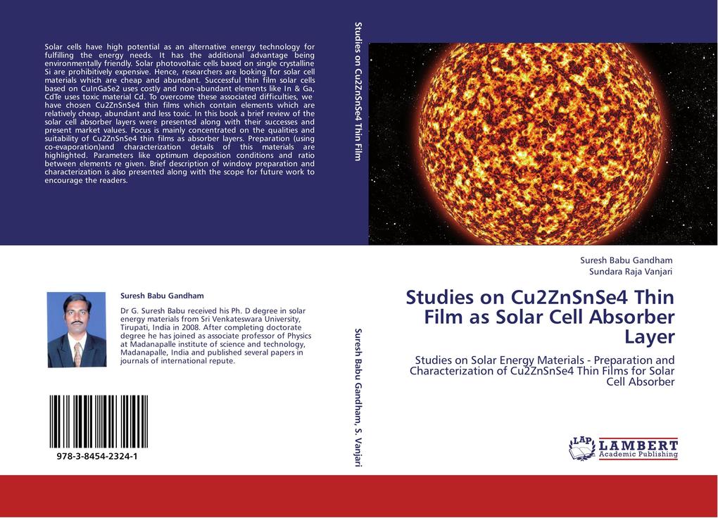 Studies on Cu2ZnSnSe4 Thin Film as Solar Cell Absorber Layer
