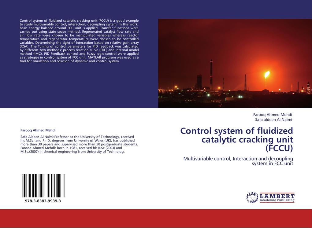 Control system of fluidized catalytic cracking unit (FCCU)