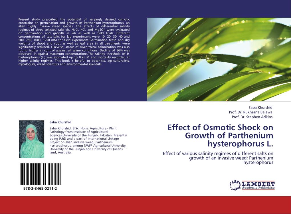 Effect of Osmotic Shock on Growth of Parthenium hysterophorus L. - Saba Khurshid/ Rukhsana Bajawa/ Stephen Adkins