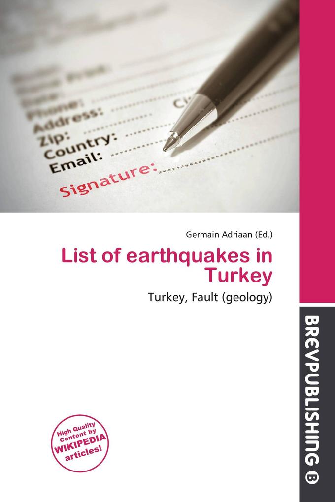 List of earthquakes in Turkey