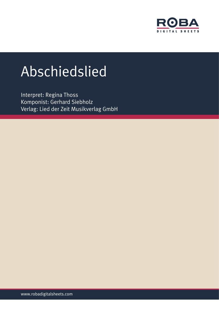 Abschiedslied - Dieter Schneider