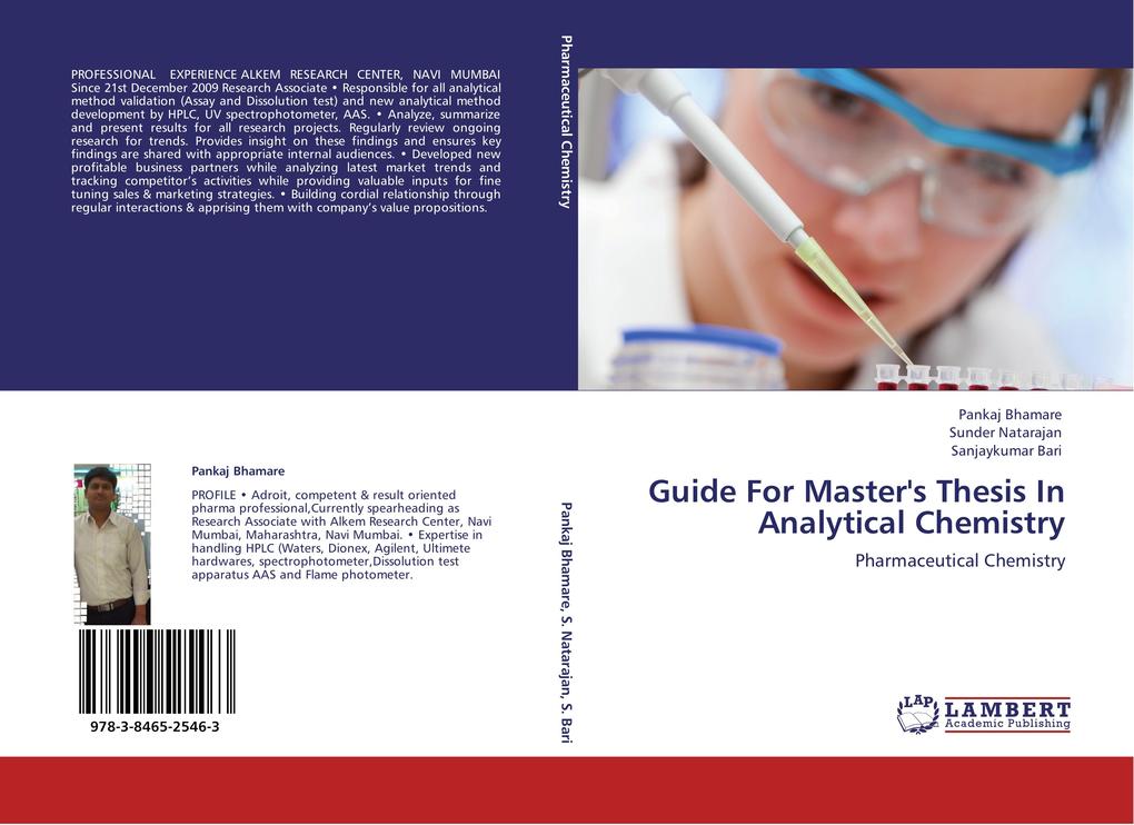 Guide For Master's Thesis In Analytical Chemistry