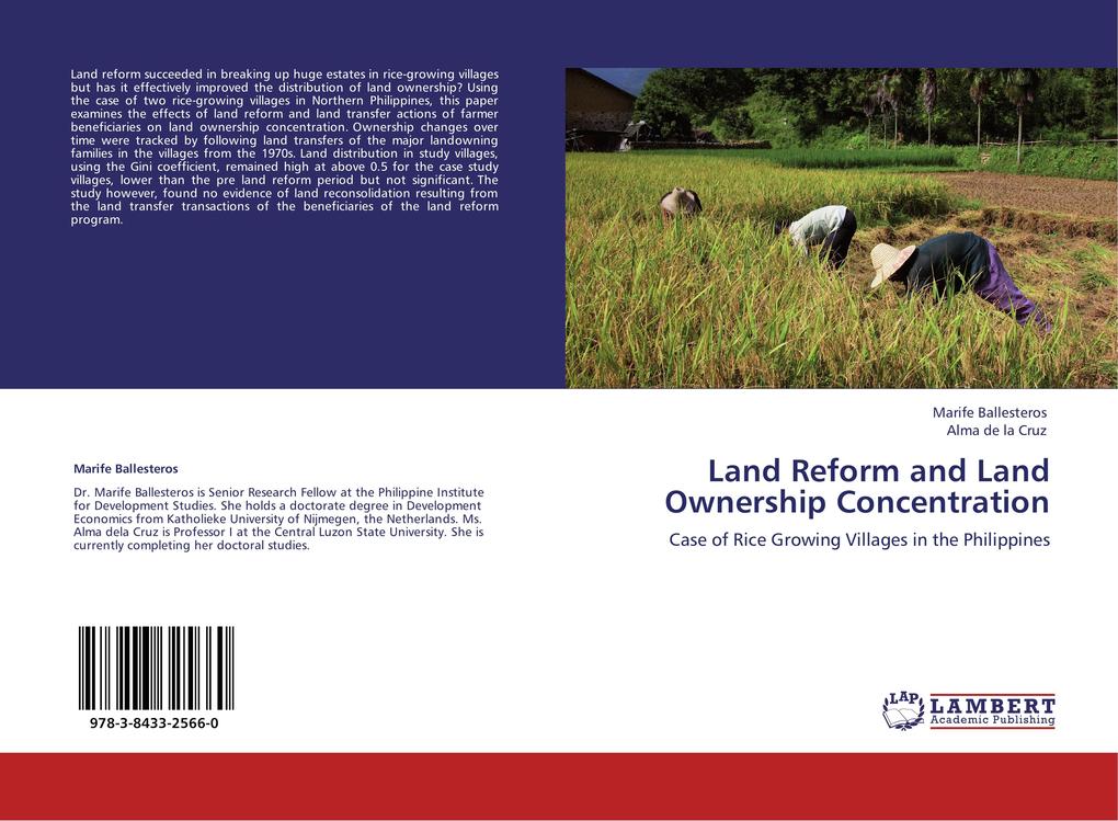 Land Reform and Land Ownership Concentration als Buch von Marife Ballesteros, Alma de la Cruz - Marife Ballesteros, Alma de la Cruz