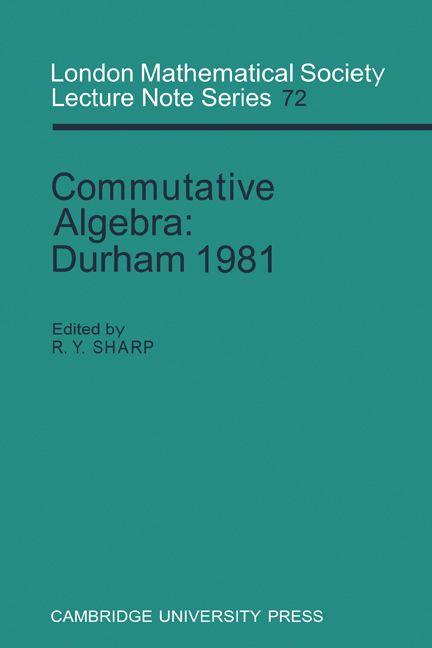 Commutative Algebra