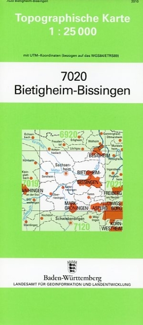 Topographische Karte Baden-Württemberg Bietigheim-Bissingen