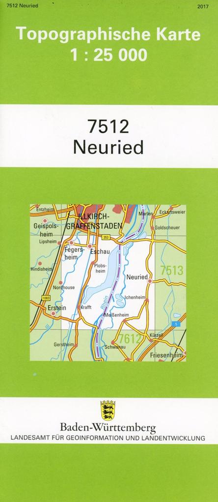 Topographische Karte Baden-Württemberg Neuried
