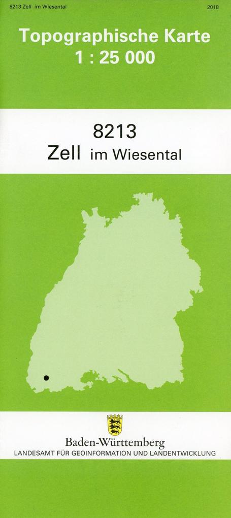 Topographische Karte Baden-Württemberg Zell im Wiesental