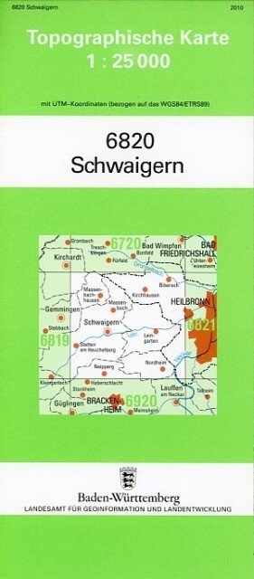 Topographische Karte Baden-Württemberg Schwaigern