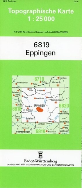 Topographische Karte Baden-Württemberg Eppingen