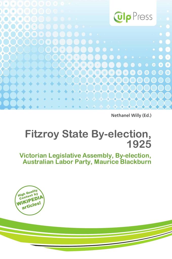 Fitzroy State By-election 1925