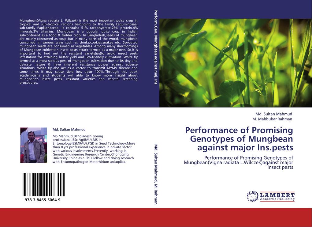 Performance of Promising Genotypes of Mungbean against major Ins.pests