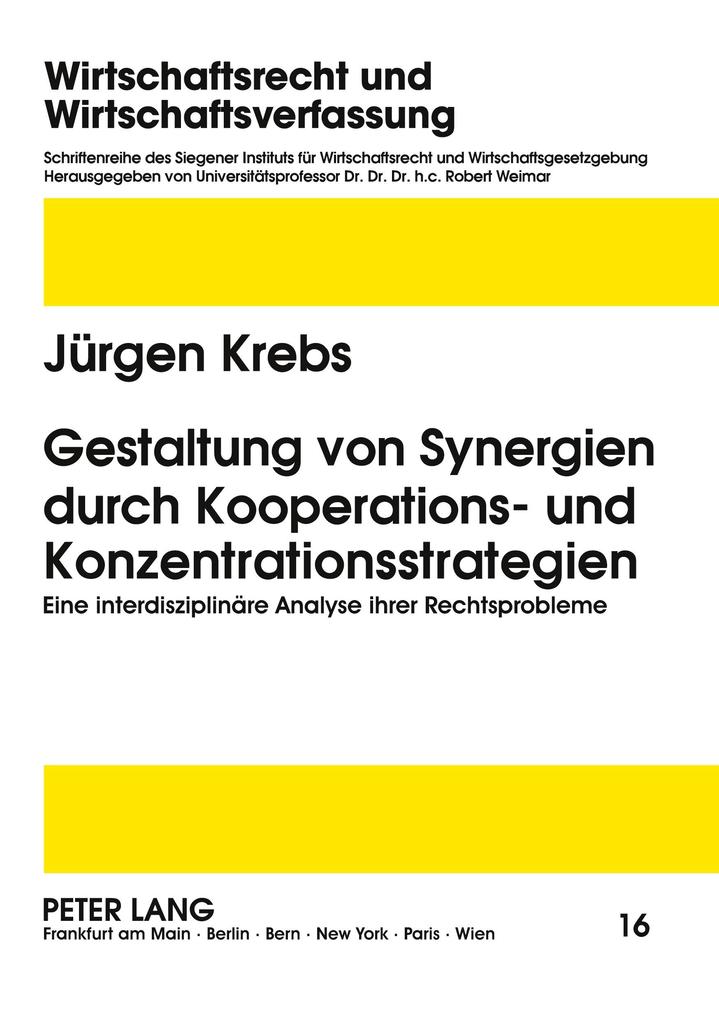 Gestaltung von Synergien durch Kooperations- und Konzentrationsstrategien