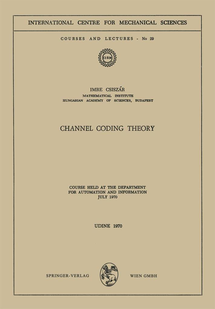 Channel Coding Theory