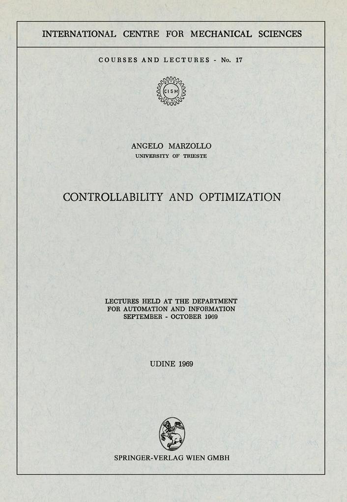Controllability and Optimization