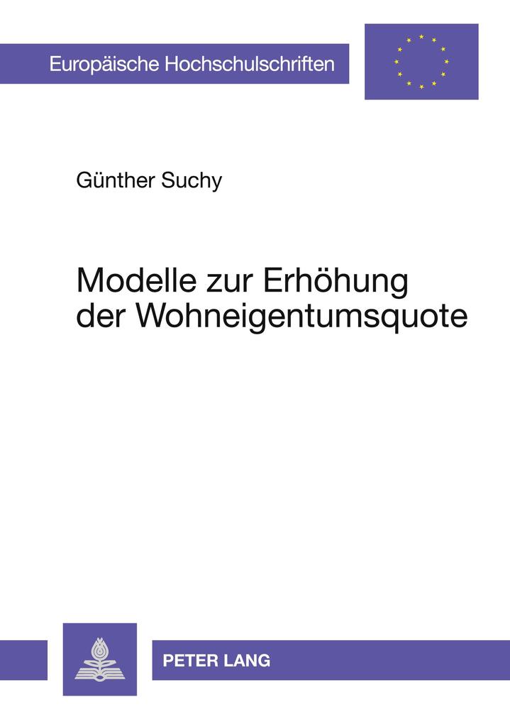 Modelle zur Erhöhung der Wohneigentumsquote