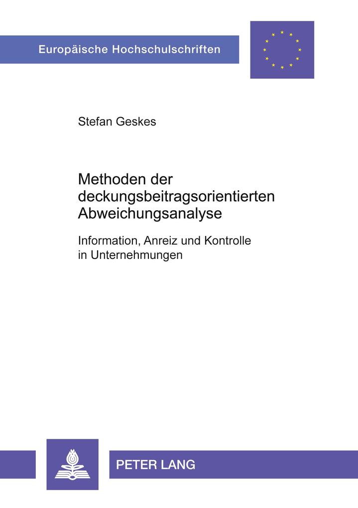 Methoden der deckungsbeitragsorientierten Abweichungsanalyse