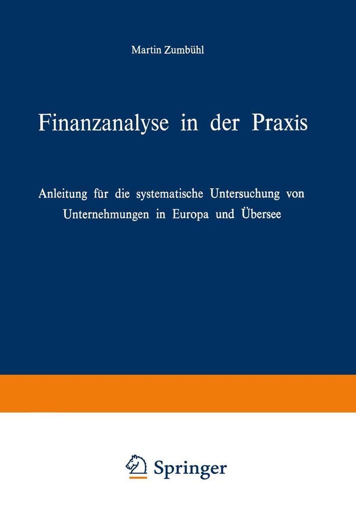 Finanzanalyse in der Praxis