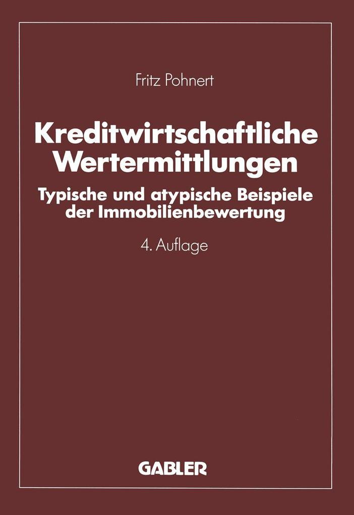 Kreditwirtschaftliche Wertermittlungen