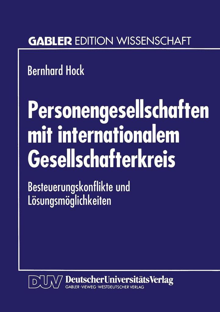 Personengesellschaften mit internationalem Gesellschafterkreis