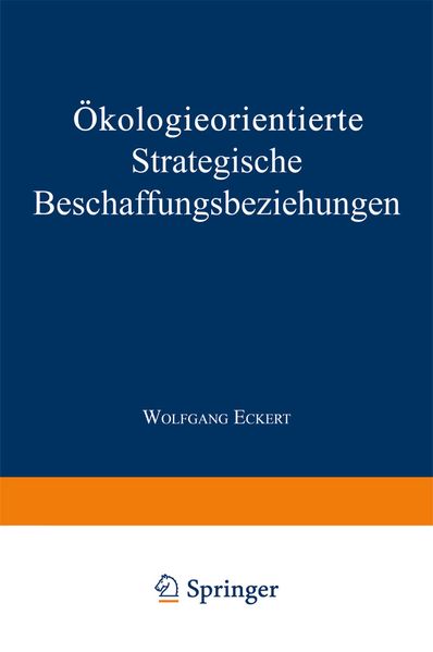 Ökologieorientierte Strategische Beschaffungsbeziehungen