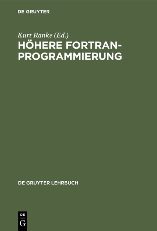Höhere FORTRAN-Programmierung - Harald Siebert