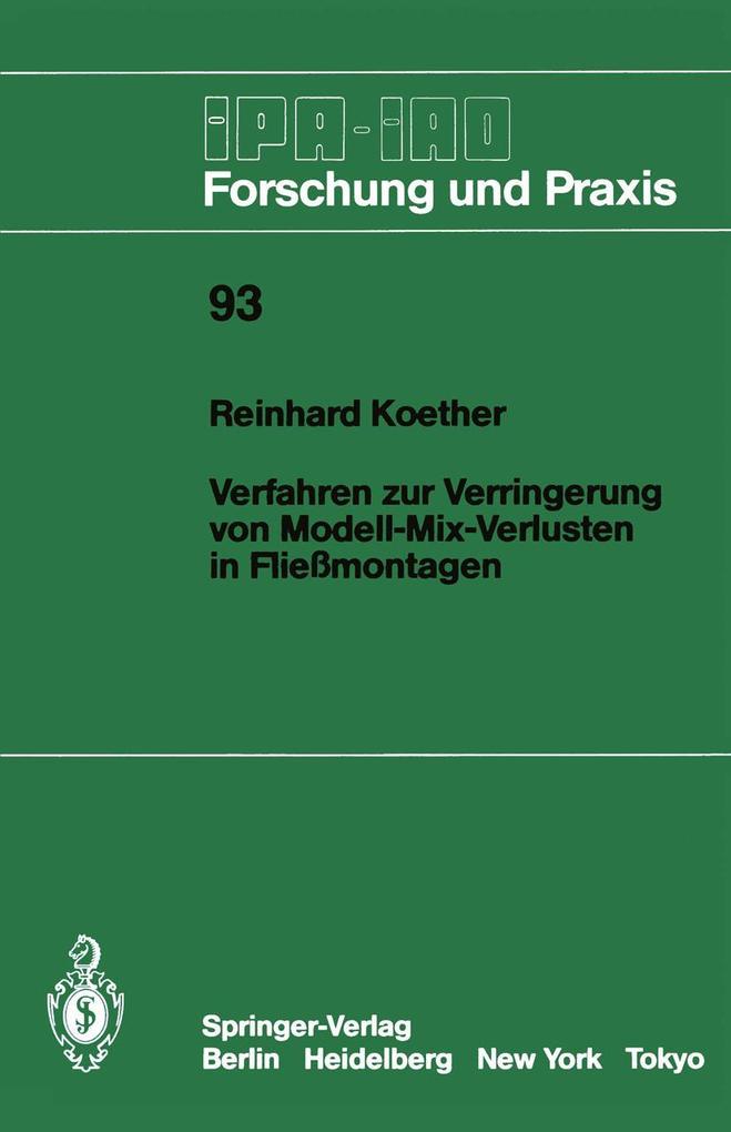 Verfahren zur Verringerung von Modell-Mix-Verlusten in Fließmontagen