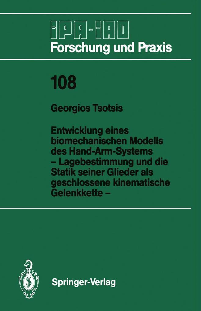 Entwicklung eines biomechanischen Modells des Hand-Arm-Systems