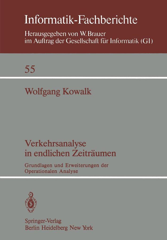 Verkehrsanalyse in endlichen Zeiträumen