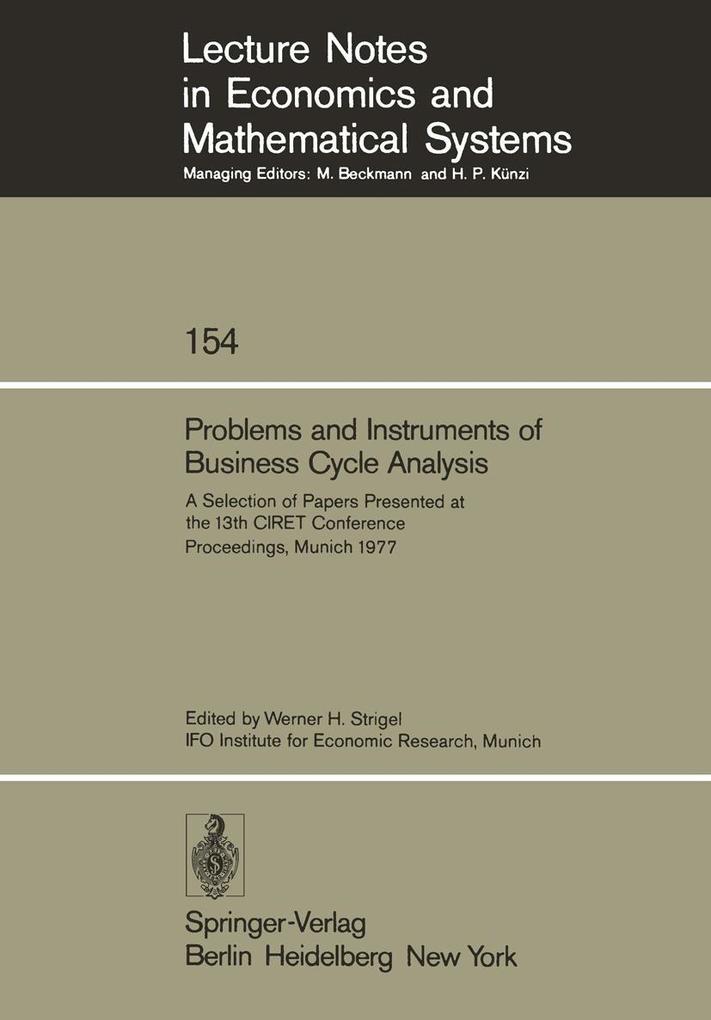 Problems and Instruments of Business Cycle Analysis