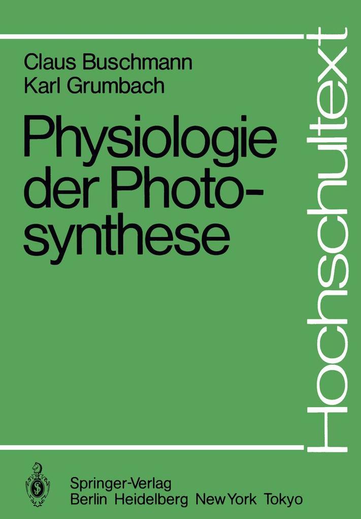 Physiologie der Photosynthese