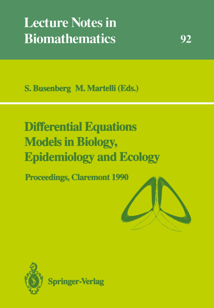 Differential Equations Models in Biology Epidemiology and Ecology