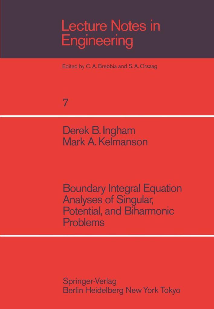 Boundary Integral Equation Analyses of Singular Potential and Biharmonic Problems