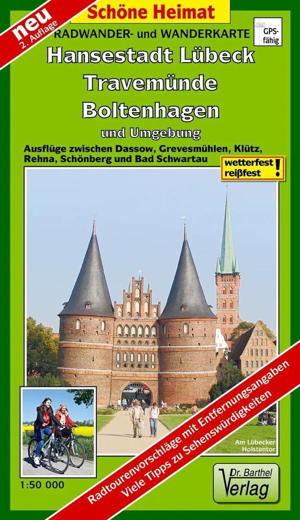 Hansestadt Lübeck Travemünde Boltenhagen und Umgebung Radwander- und Wanderkarte 1 : 50 000