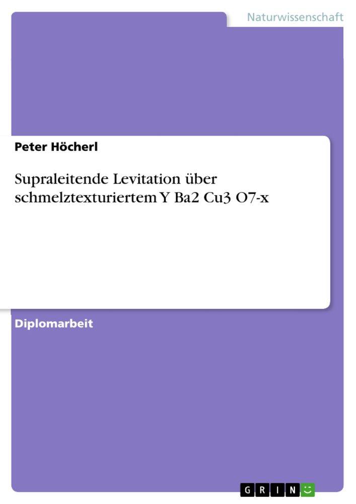 Supraleitende Levitation über schmelztexturiertem Y Ba2 Cu3 O7-x