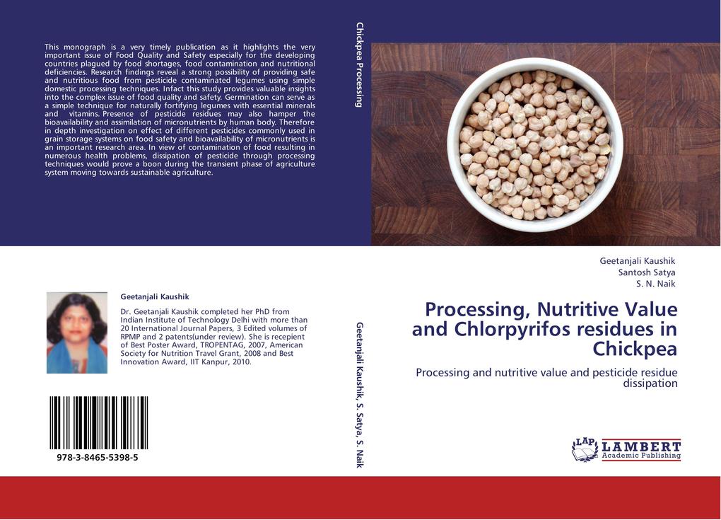 Processing Nutritive Value and Chlorpyrifos residues in Chickpea