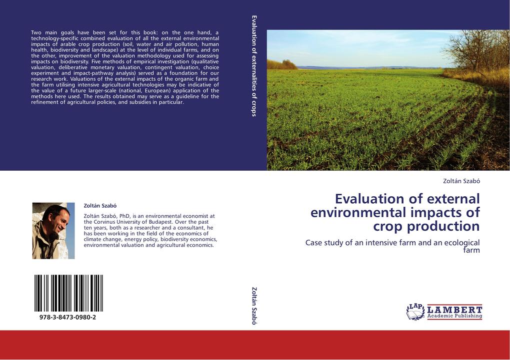 Evaluation of external environmental impacts of crop production