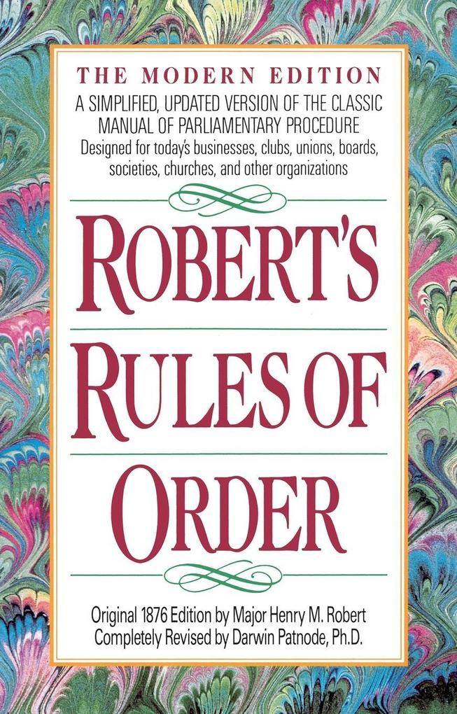 Robert's Rules of Order